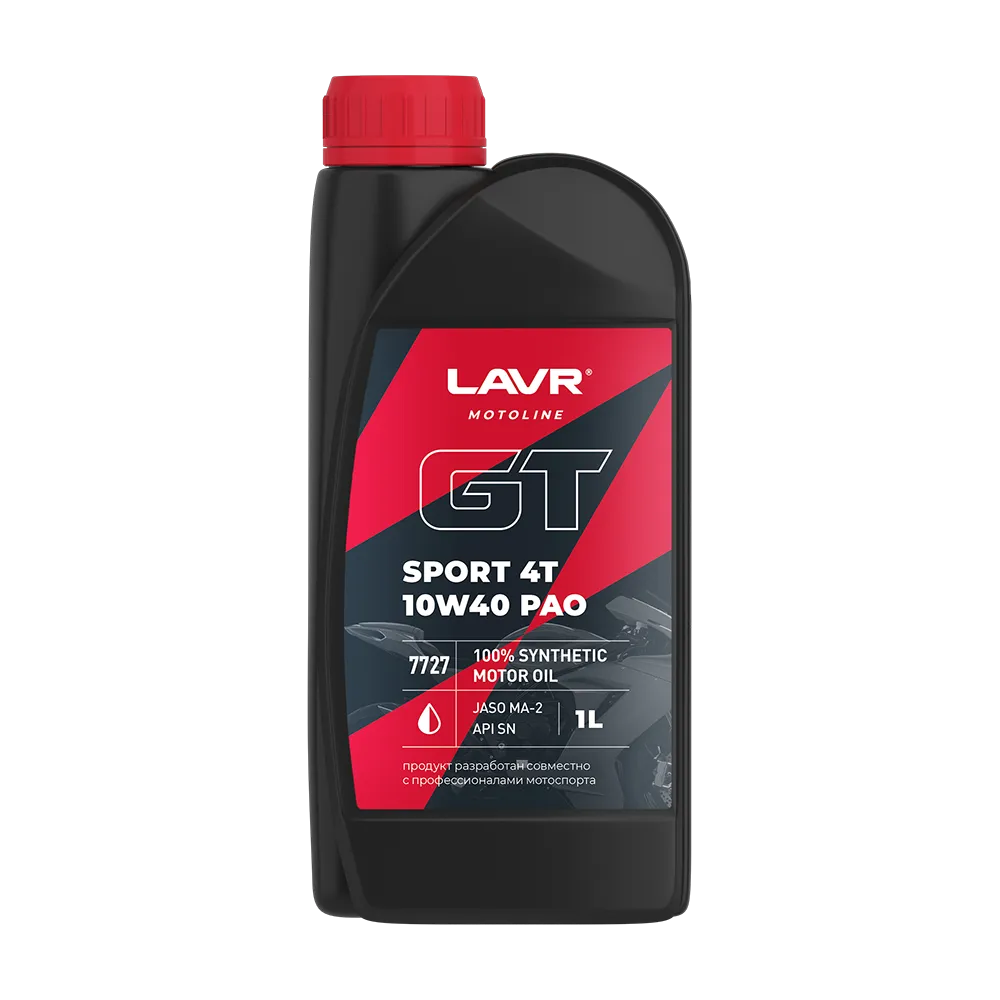 Масло моторное LAVR GT SPORT 4T 10W-40 1л LN7727
