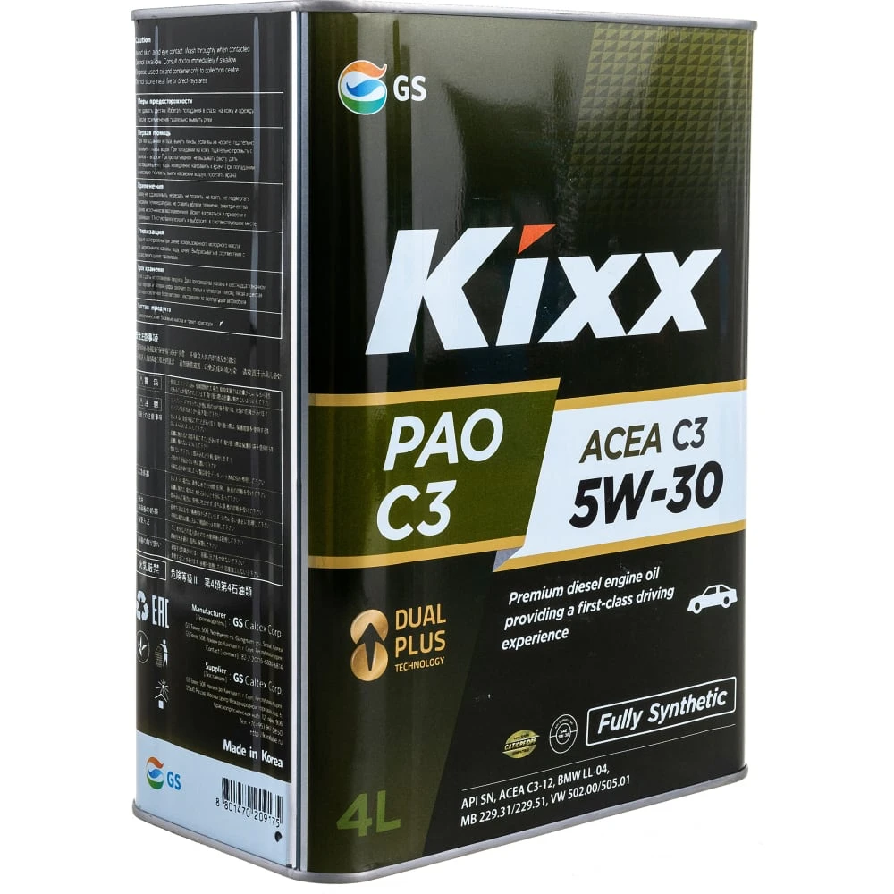 Изображение Масло моторное KIXX PAO 5W-30 4л L209144TE1 Масло моторное KIXX PAO 5W-30 4л L209144TE1
