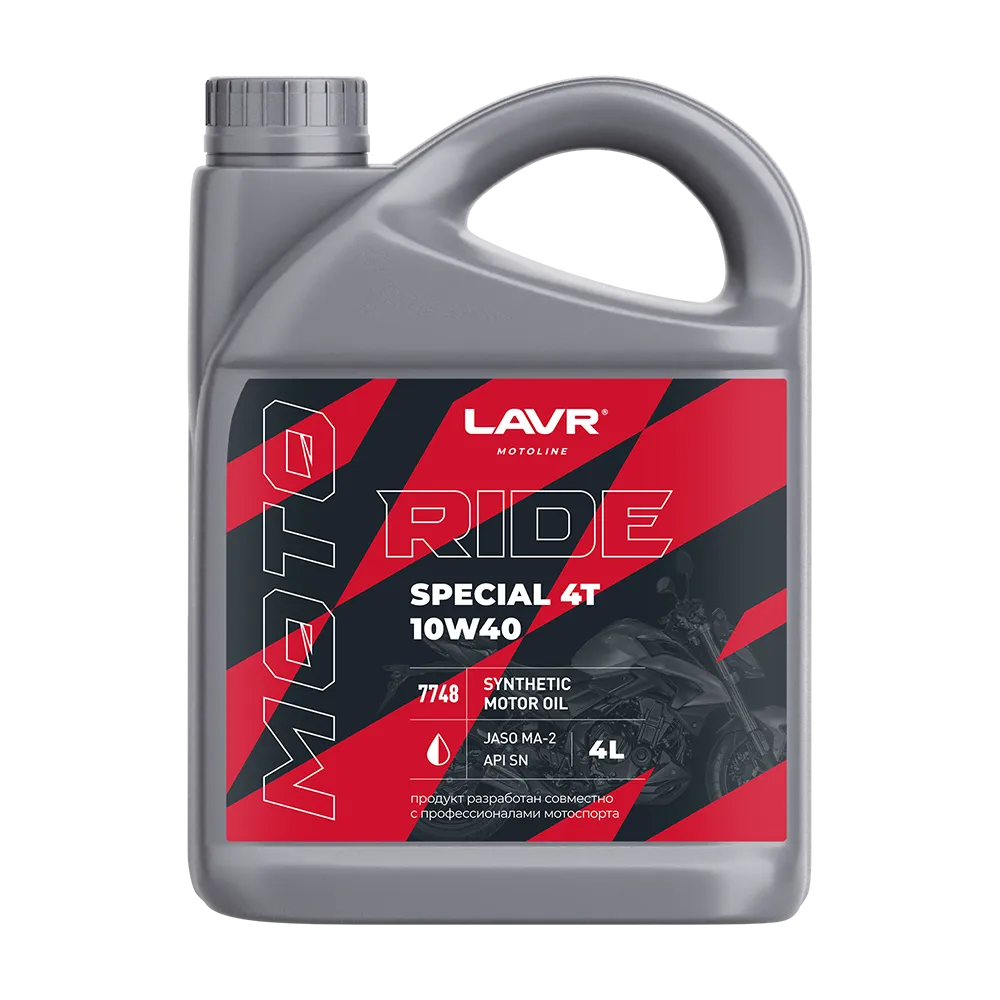 Масло моторное LAVR RIDE SPECIAL 4Т 10W-40 4л LN7748