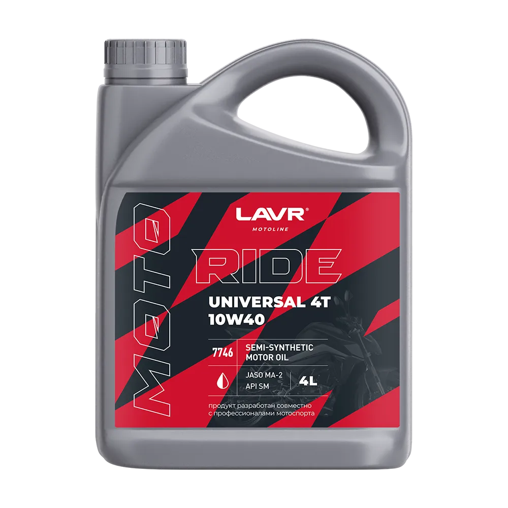 Масло моторное LAVR RIDE UNIVERSAL 4Т 10W-40 4л LN7746