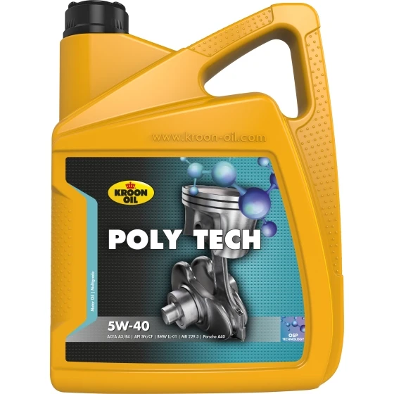 Изображение Масло моторное KROON OIL POLY TECH 5W-40 5л 36140 Масло моторное KROON OIL POLY TECH 5W-40 5л 36140