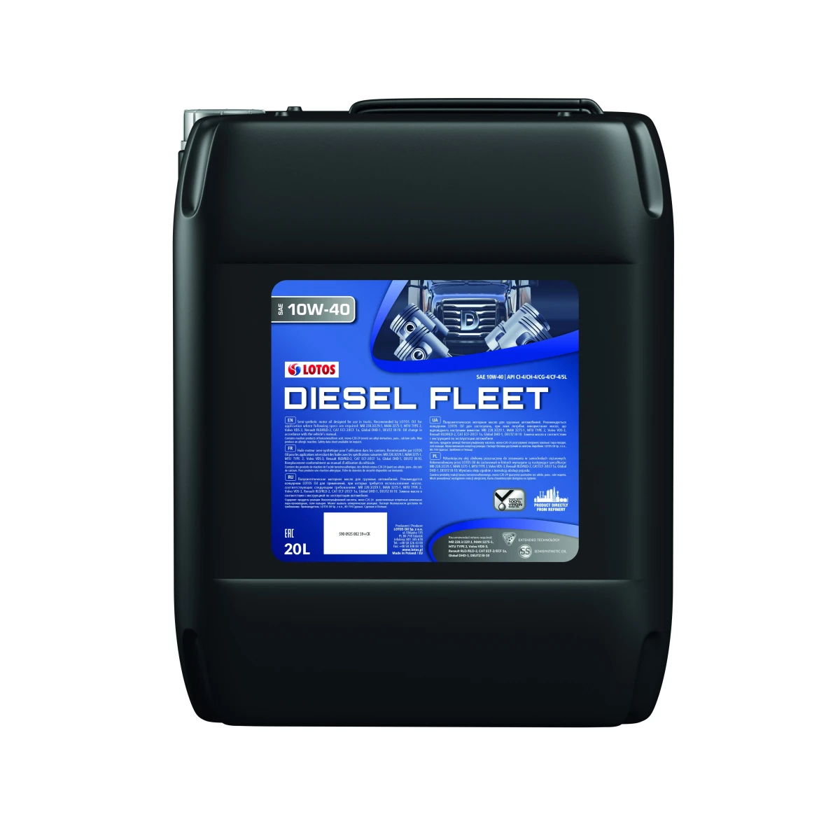 Масло моторное LOTOS 10W-40 19л WF-P702B10-000