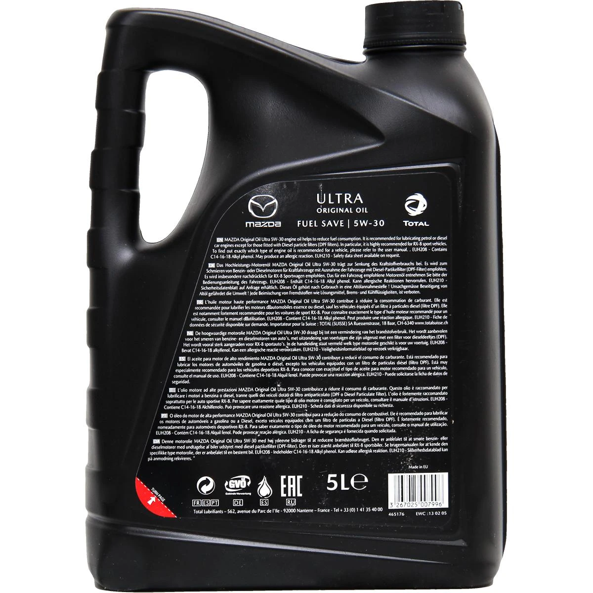 Изображение Масло моторное MAZDA 5W-30 5л 183666 Масло моторное MAZDA 5W-30 5л 183666