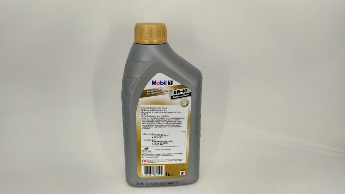 Изображение Масло моторное MOBIL 0W-40 1л 153672 Масло моторное MOBIL 0W-40 1л 153672