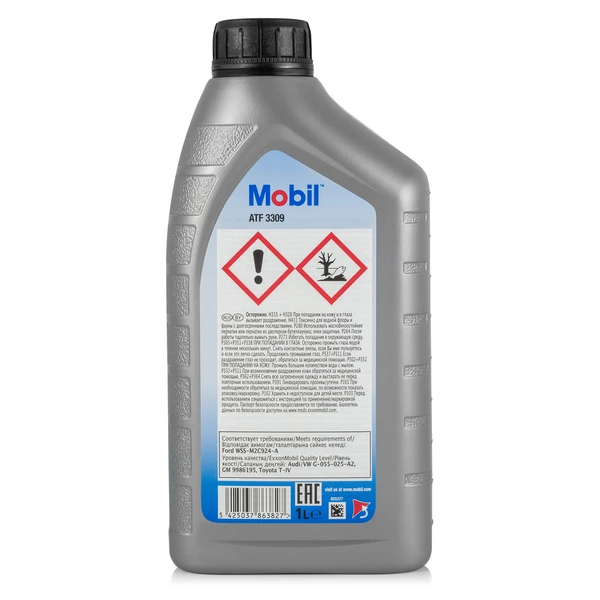 Трансмиссионное масло MOBIL ATF 3309 1л 153519