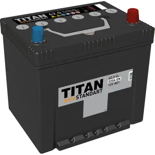 Аккумулятор 62 ач 230x175x221 мм 0 (-+) обратная TITAN 4607008886962