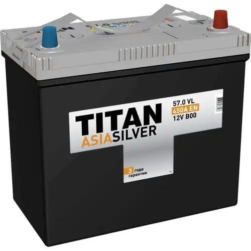 Аккумулятор 57 ач 500 а 236x128x221 мм 0 (-+) обратная TITAN 4607008887587