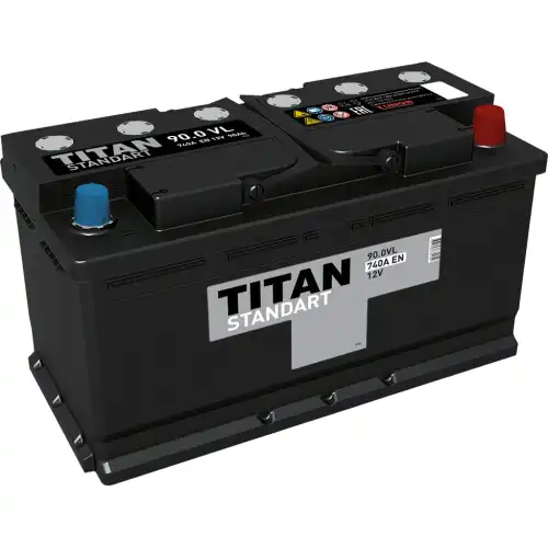 Аккумулятор 90 ач 352x175x190 мм 0 (-+) обратная TITAN 4607008882254