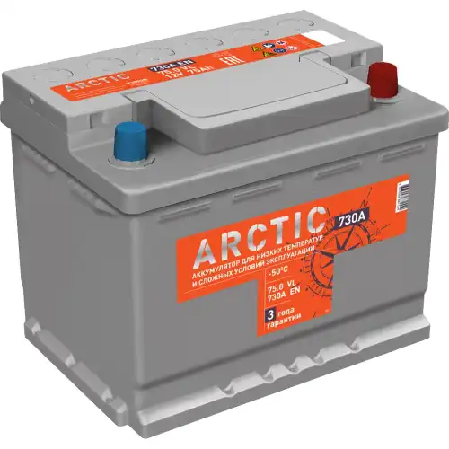 Аккумулятор 75 ач 750 а 276x175x190 мм 0 (-+) обратная TITAN 4607008881554