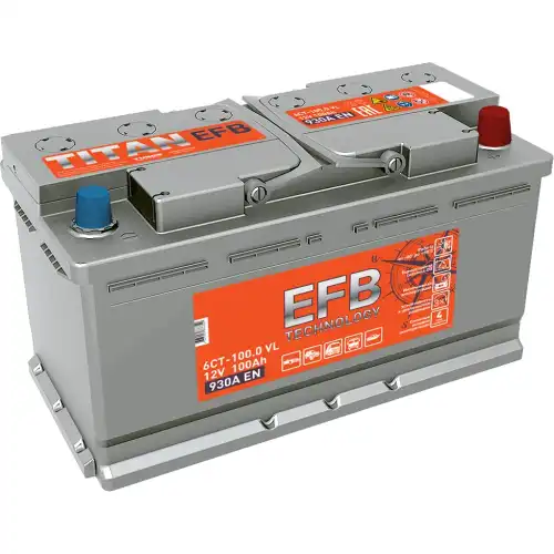 Аккумулятор 100 ач 352x175x190 мм 0 (-+) обратная TITAN 4607008886849