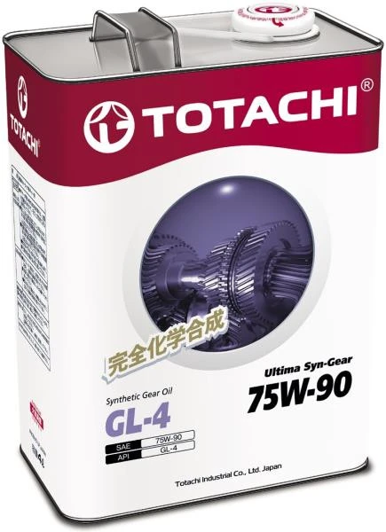Трансмиссионное масло TOTACHI ULTIMA SYN GEAR 75W-90 4л G3504