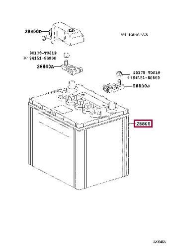 Аккумулятор TOYOTA 12V 65Ah TOYOTA 28800YZZJA