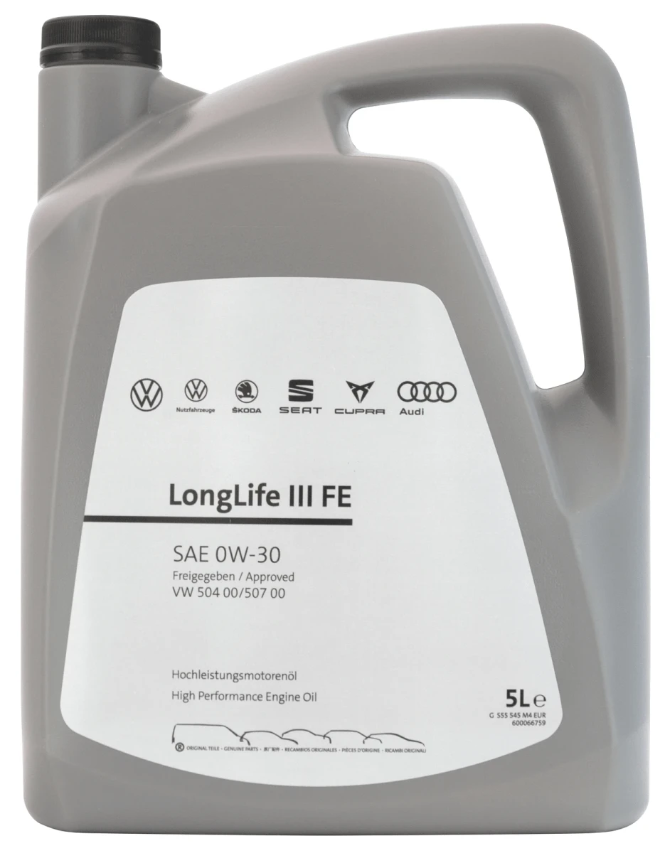 Масло моторное VAG LONGLIFE III 0W-30 5л G S55545M4