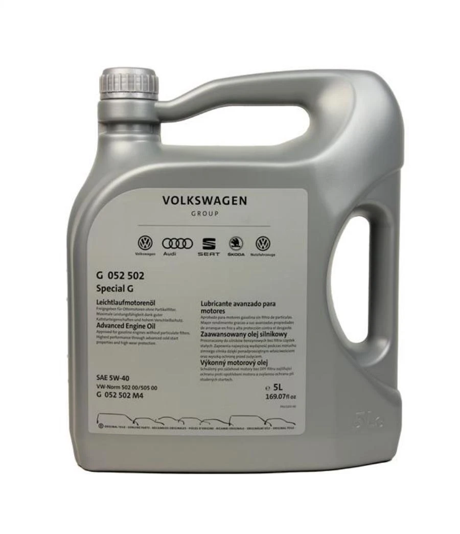 Изображение Масло моторное VAG 5W-40 5л G052502M4 Масло моторное VAG 5W-40 5л G052502M4