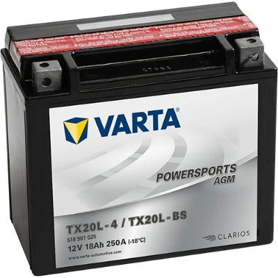 Аккумулятор 18 ач 210 а 177x88x156 мм 0 (-+) обратная VARTA 518901025