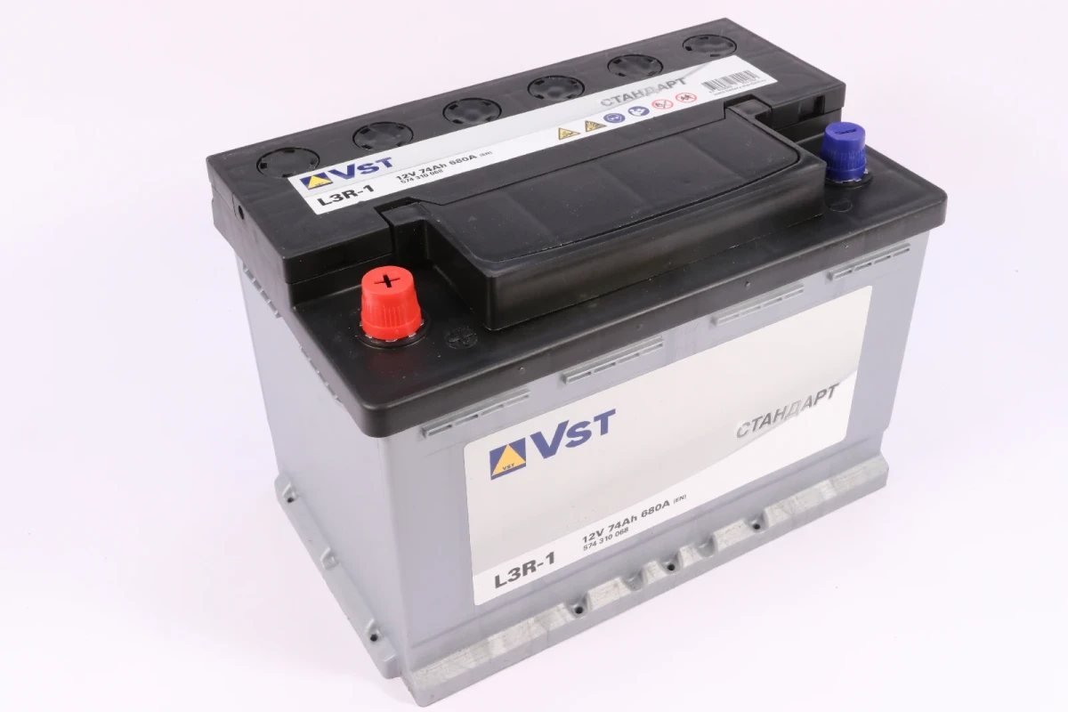 Изображение Аккумулятор 74 ач 680 а 278x175x190 мм 1 (+-) прямая VST 574310068 Аккумулятор 74 ач 680 а 278x175x190 мм 1 (+-) прямая VST 574310068