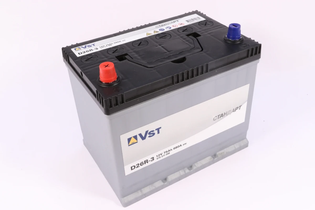 Изображение Аккумулятор 75 ач 680 а 258x174.5x223 мм 1 (+-) прямая VST 575311068 Аккумулятор 75 ач 680 а 258x174.5x223 мм 1 (+-) прямая VST 575311068