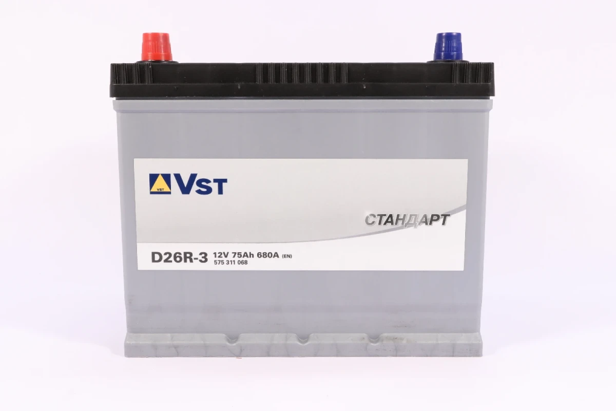 Изображение Аккумулятор 75 ач 680 а 258x174.5x223 мм 1 (+-) прямая VST 575311068 Аккумулятор 75 ач 680 а 258x174.5x223 мм 1 (+-) прямая VST 575311068