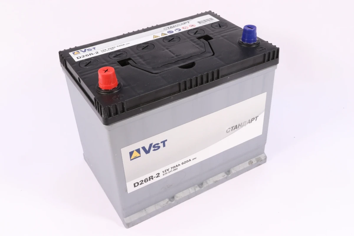Изображение Аккумулятор 70 ач 620 а 258x174.5x223 мм 1 (+-) прямая VST 570311062 Аккумулятор 70 ач 620 а 258x174.5x223 мм 1 (+-) прямая VST 570311062