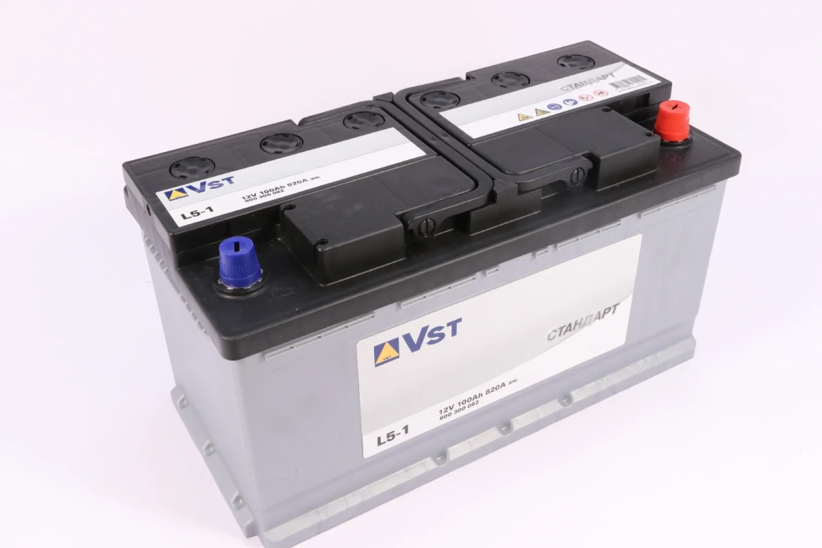 Изображение Аккумулятор 100 ач 820 а 353x175x190 мм 0 (-+) обратная VST 600300082 Аккумулятор 100 ач 820 а 353x175x190 мм 0 (-+) обратная VST 600300082