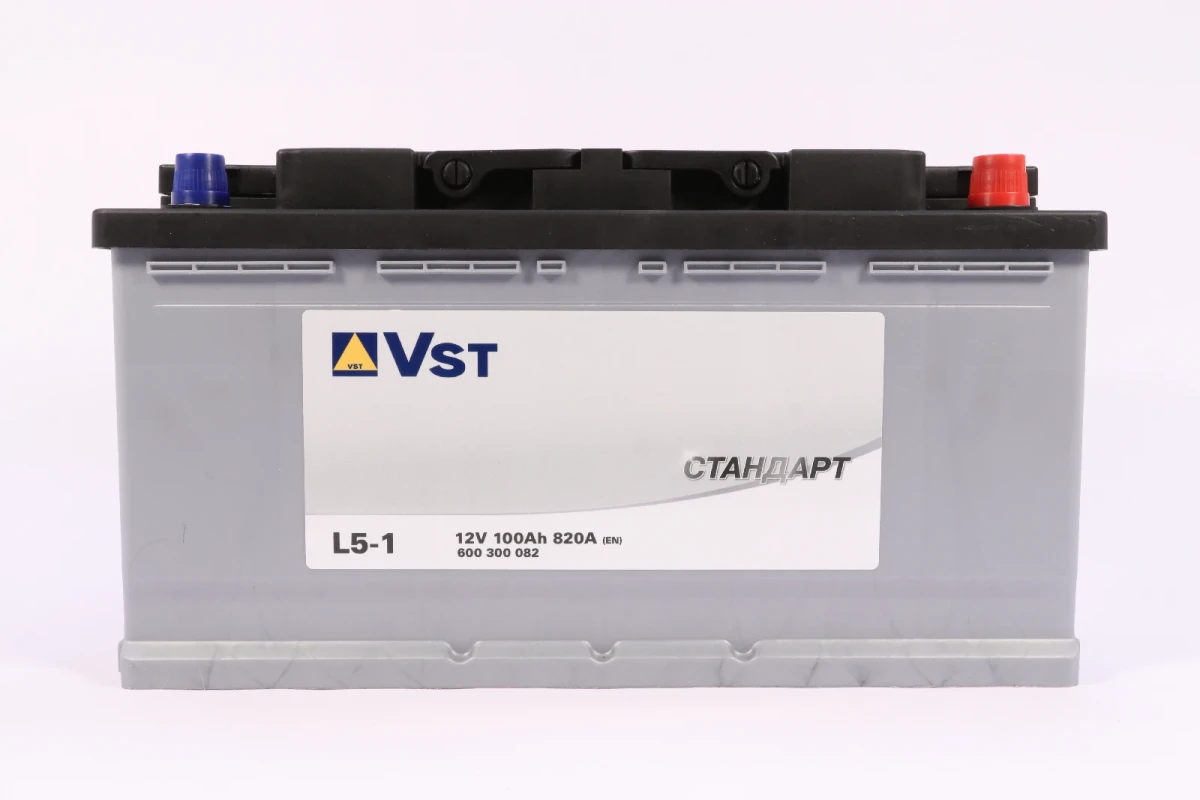 Изображение Аккумулятор 100 ач 820 а 353x175x190 мм 0 (-+) обратная VST 600300082 Аккумулятор 100 ач 820 а 353x175x190 мм 0 (-+) обратная VST 600300082