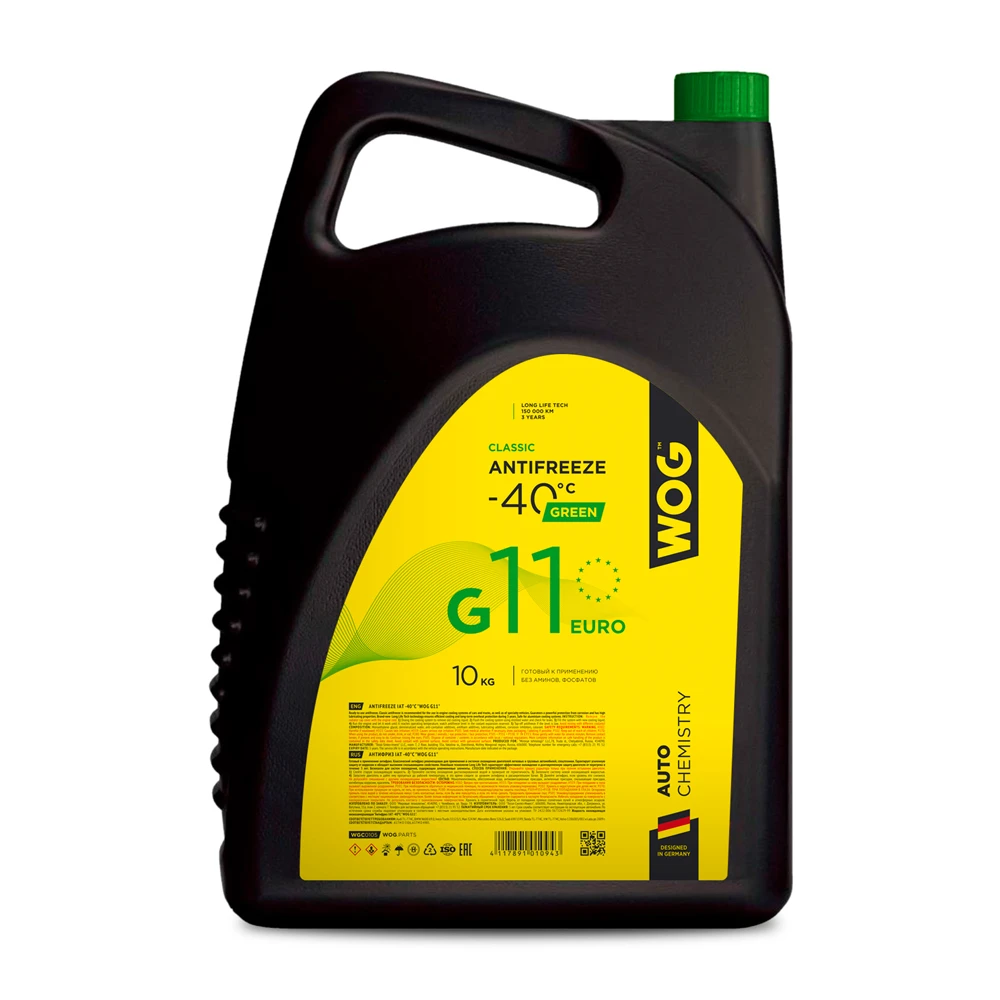 Антифриз зеленый 10 кг WOG WGC0105