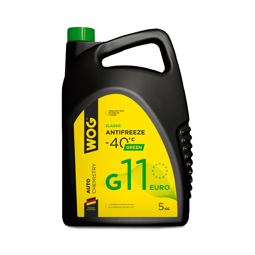 Антифриз зеленый 5 кг WOG WGC0104