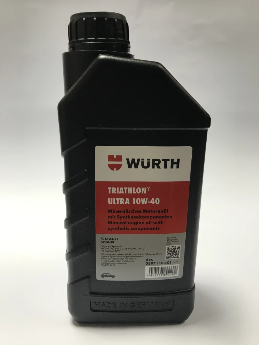 Изображение Масло моторное WÜRTH 10W-40 1л 0897110401 Масло моторное WÜRTH 10W-40 1л 0897110401