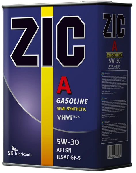 Масло моторное ZIC 5W-30 4л 167143