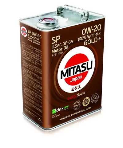 Масло моторное MITASU GOLD PLUS 0W-20 4л MJ-P02-4