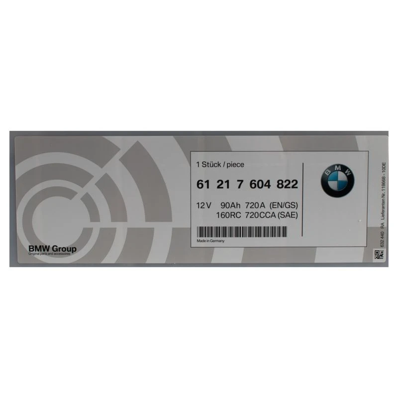 Изображение Аккумулятор 90 ач BMW 61 21 7 604 822 Аккумулятор 90 ач BMW 61 21 7 604 822