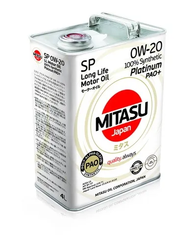 Масло моторное MITASU PLATINUM 0W-20 4л MJ-110-4