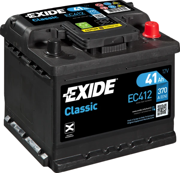 Изображение Стартерная аккумуляторная батарея EXIDE EC412 Стартерная аккумуляторная батарея EXIDE EC412