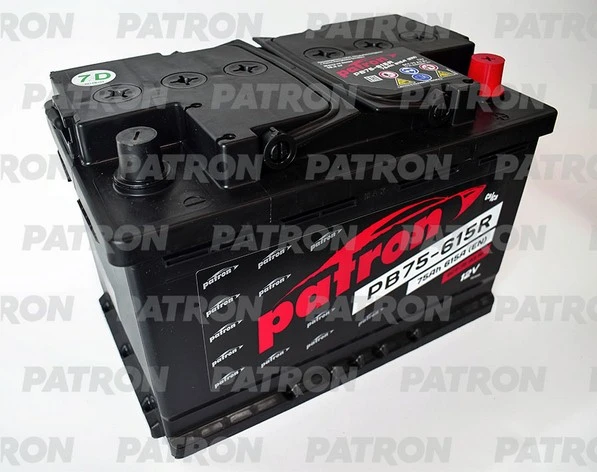 Аккумулятор Замена - PB75-640R. PATRON POWER 12V 75AH 615A ETN 0(R+) 278x175x190mm 17.6kg PATRON PB75-615R