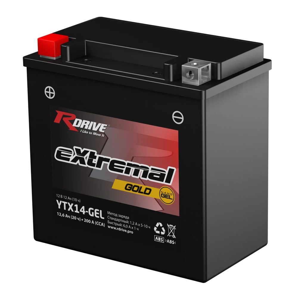 Аккумулятор 12 ач 200 а RDrive YTX14-GEL