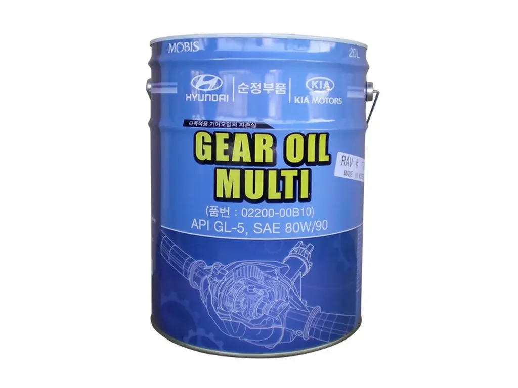Трансмиссионное масло HYUNDAI/KIA/MOBIS GEAR OIL MULTI 80W-90 20л 02200-00B10