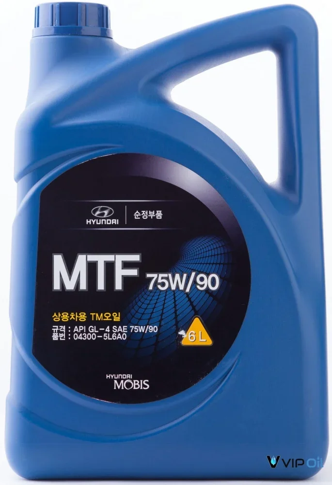 Трансмиссионное масло HYUNDAI/KIA/MOBIS MTF 75W-90 6л 04300-5L6A0