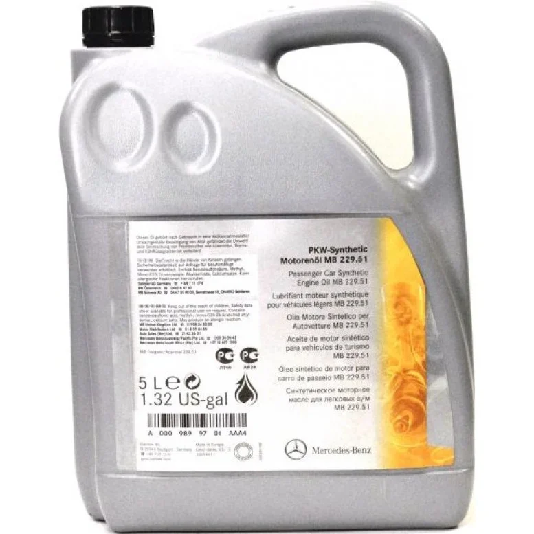 Масло моторное MERCEDES 5W-30 5л A0009899701AAA4