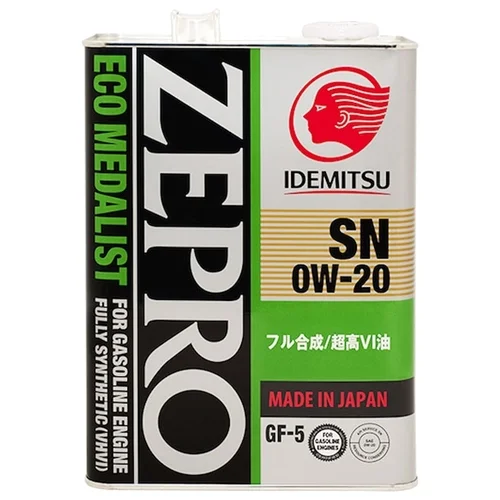 Масло моторное IDEMITSU 0W-20 4л 3583-004