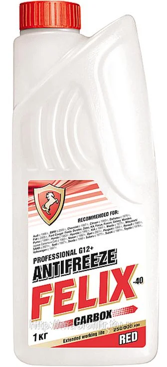 Антифриз G12+ красный Carbox 1 кг FELIX 430206032