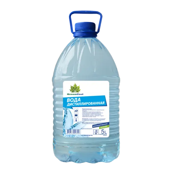 Дистиллированная вода GREENCOOL 5л ВОДА ДИСТИЛЛИРОВАННАЯ GREENCOOL 5Л