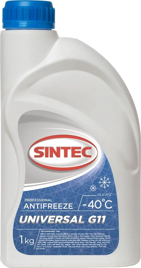 Антифриз G11 синий Universal 1 кг SINTEC 800302