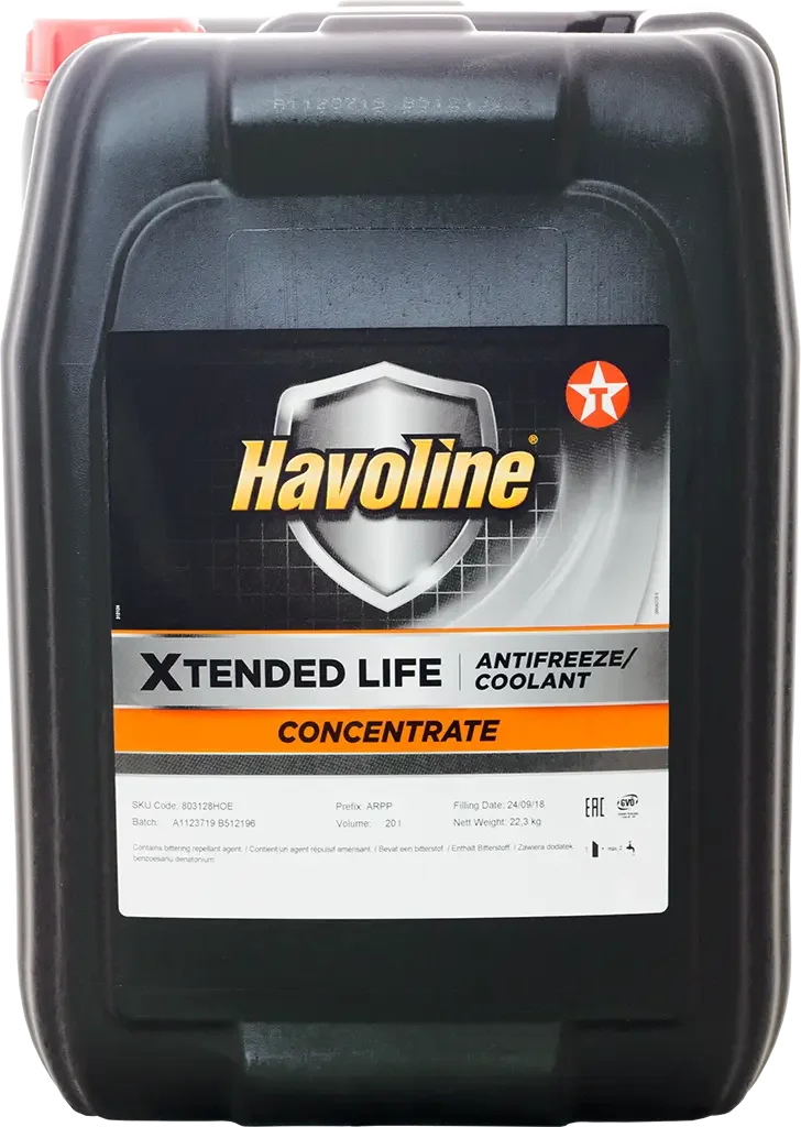 Антифриз красный HAVOLINE XLC+B 20 л TEXACO 803243HOE