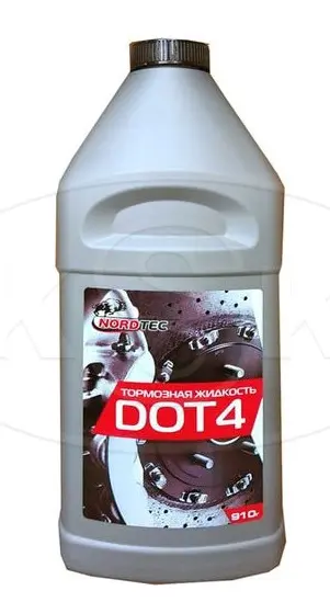 Жидкость тормозная NORDTEC DOT 4 1л nordtecdot0,91кг