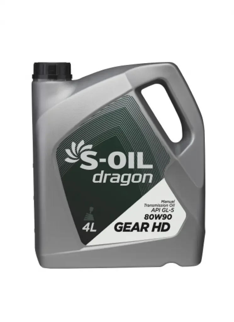 Трансмиссионное масло S-OIL DRAGON GEAR HD 80W-90 4л DGHD80904