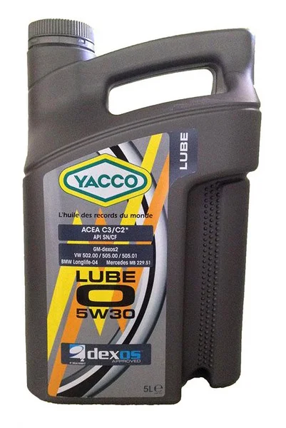 Масло моторное YACCO 5W-30 5л YACCO 5W30 LUBE O/5
