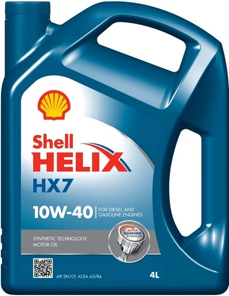 Масло моторное SHELL HELIX HX7 10W-40 4л SHELL 10W40 HELIX HX7/4