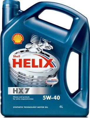 Масло моторное SHELL HELIX HX7 5W-40 4л SHELL 5W40 HELIX HX7/4