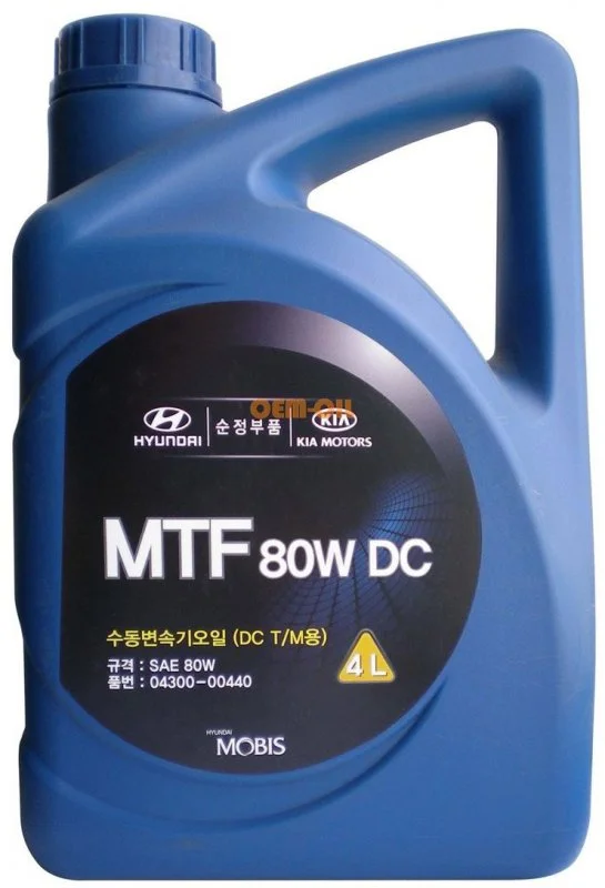 Трансмиссионное масло HYUNDAI/KIA/MOBIS MTF 80W 4л 0430000440