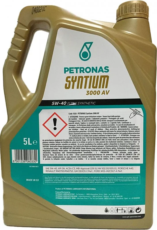 Изображение Масло моторное SYNTIUM 3000 AV 5W-40 5л 70179M12EU Масло моторное SYNTIUM 3000 AV 5W-40 5л 70179M12EU